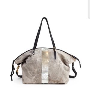 Kempton & Co Postal Silver Stripe Crossbody